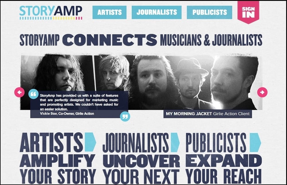 Storyamp Homepage