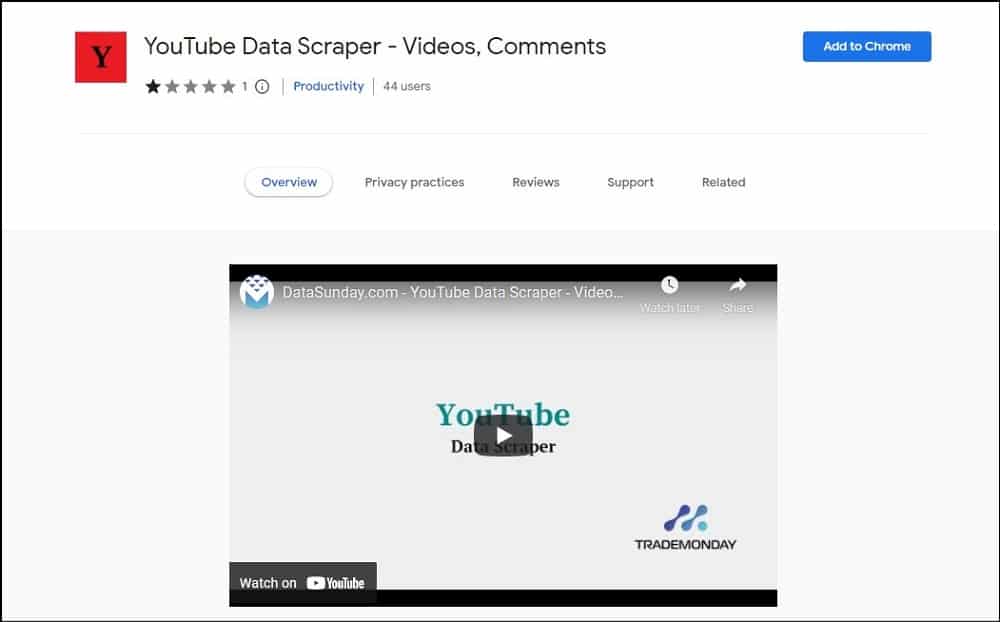 YouTube Data Scraper for YouTube Channel Crawlers