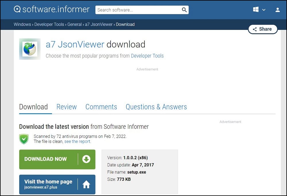 a7 JSON Viewer overview