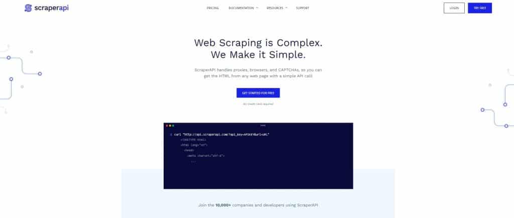 ScraperAPI — Best Scraping API