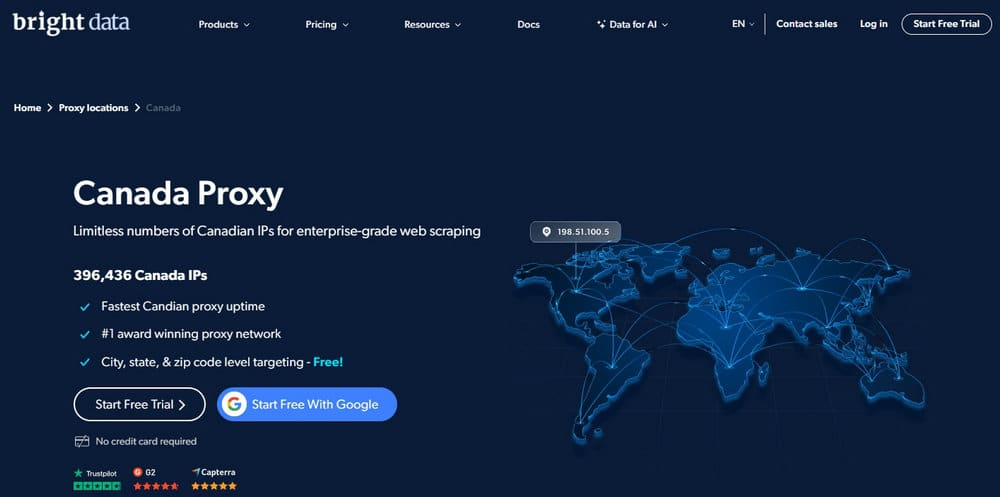Bright Data Canada Proxies New