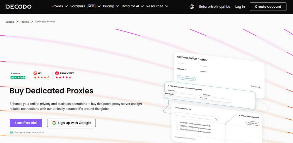 Decodo Dedicated Proxies