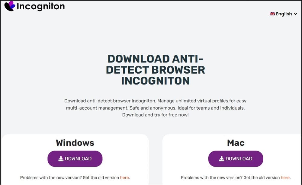 Incogniton Download for choice