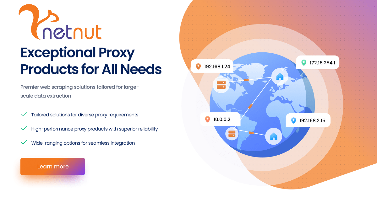 NetNut Proxy products
