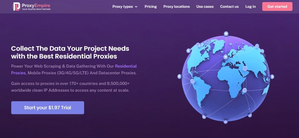 ProxyEmpire Home Page