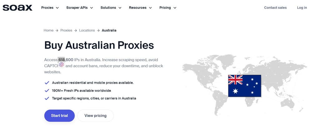 SOAX Australia Proxies