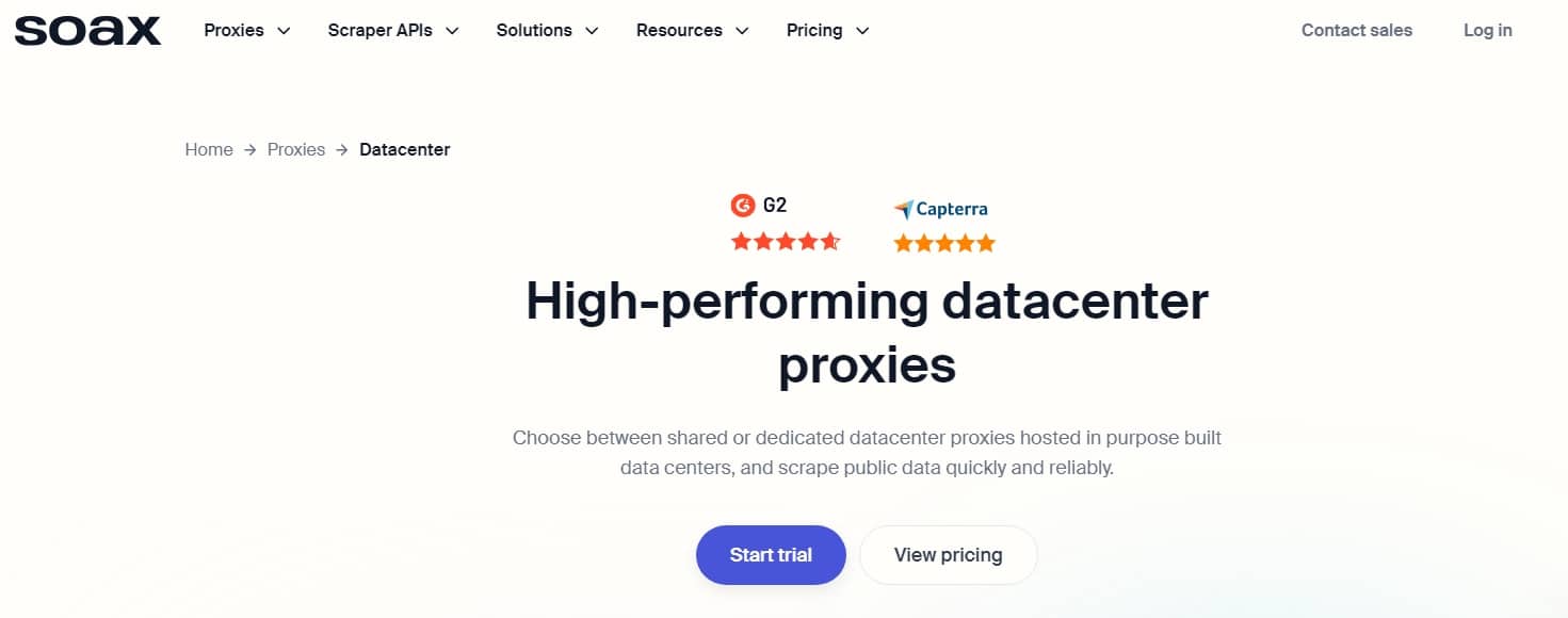 SOAX Datacenter Proxies
