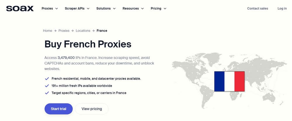 SOAX French Proxies