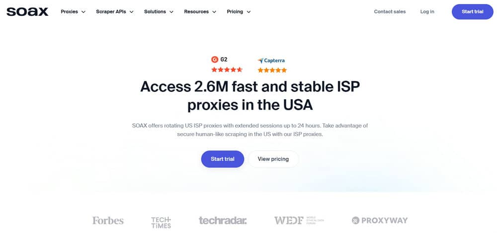 SOAX ISP Proxies