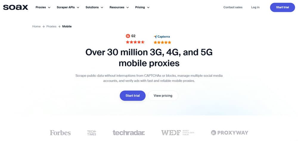 SOAX Mobile Proxies