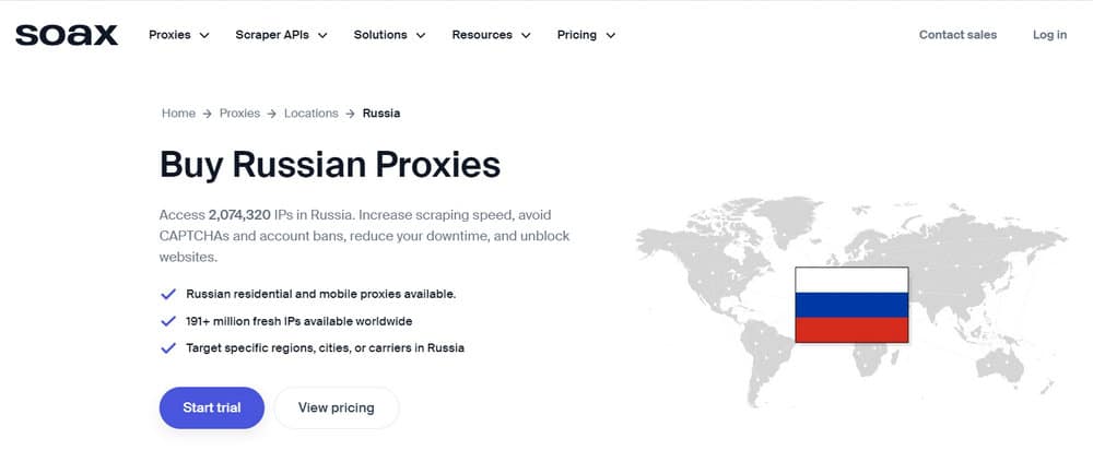 SOAX Russia Proxy