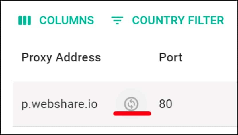 Usage of Webshare