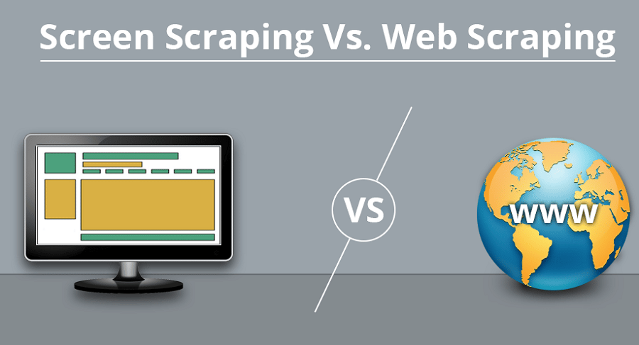 Screen scraping vs. web scraping
