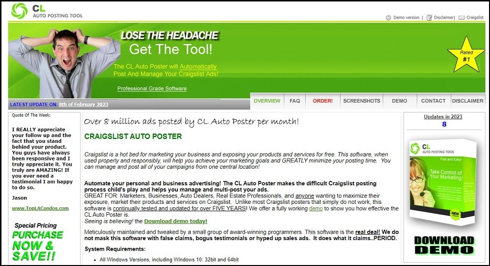 CL Auto posting tool Homepage