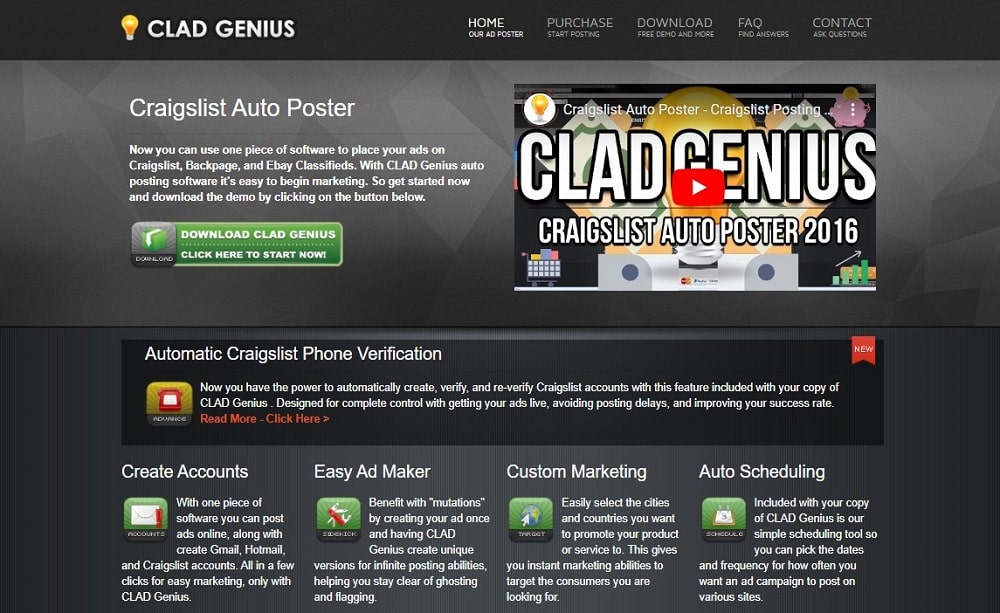 CLAD Genius Homepage