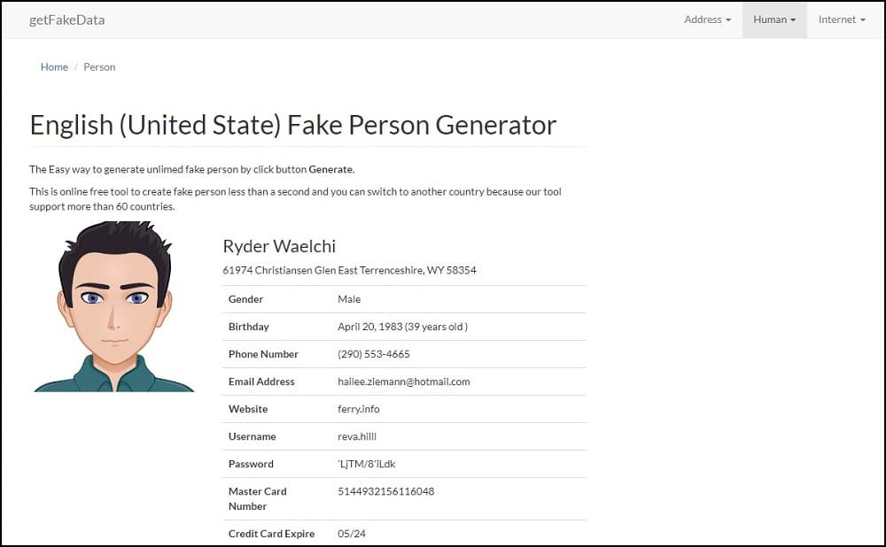 Get Fake Data Overview