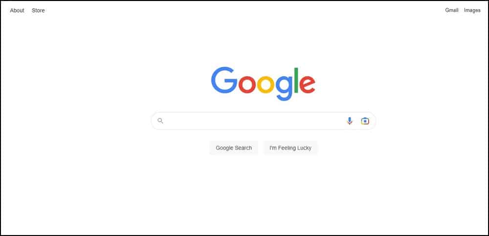 Google search Homepage