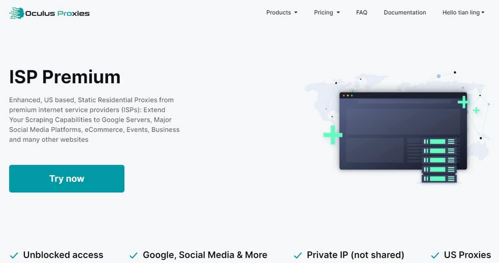 Oculus Proxies ISP Premium Proxy