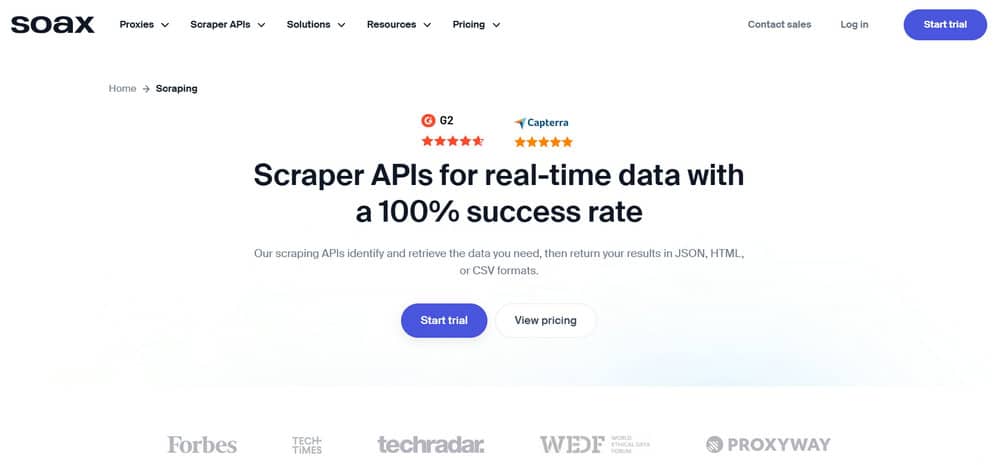 SOAX Scraper API
