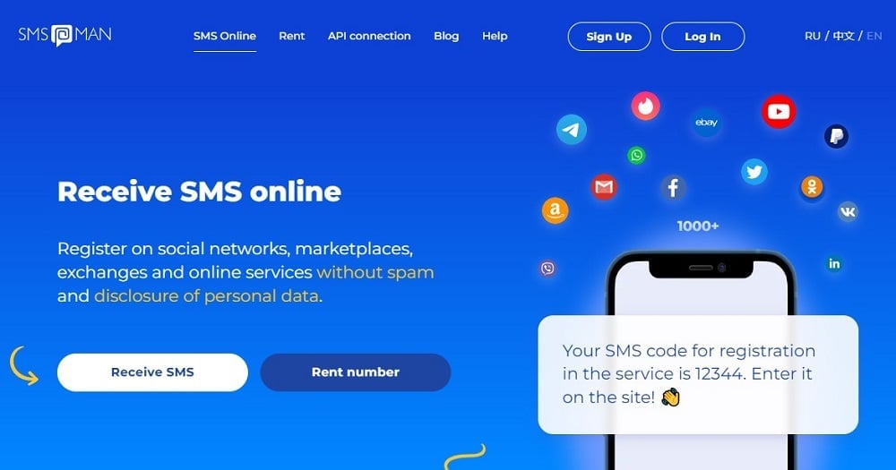 SMS-Man Homepage
