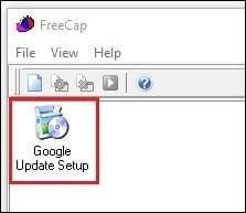 Google Update Setup in FreeCap