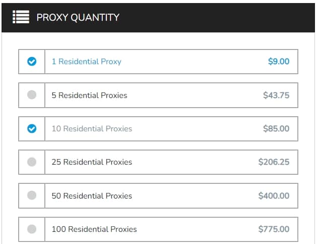 Ninjaproxy Residential Proxies Price