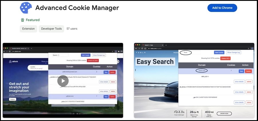 Advanced Cookie Manager