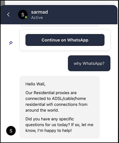 Customer Support for Proxyrack
