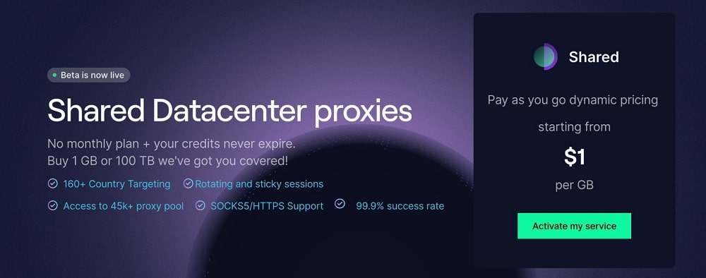 Shared Datacenter Proxies with Geonode