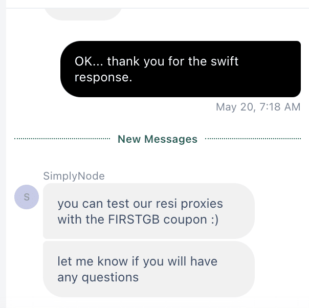 Swift Customer support