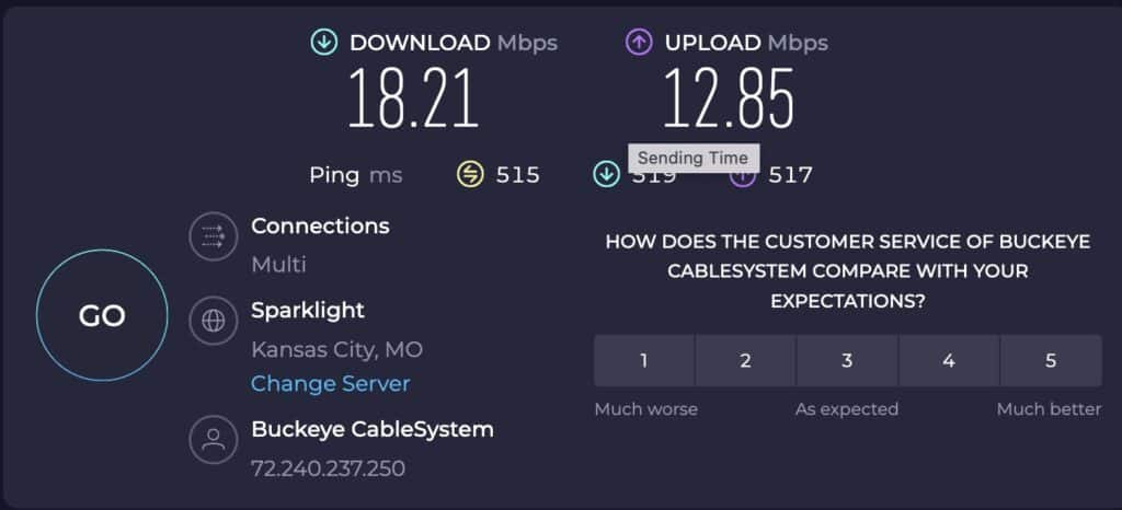 DataImpulse Proxy Speed test