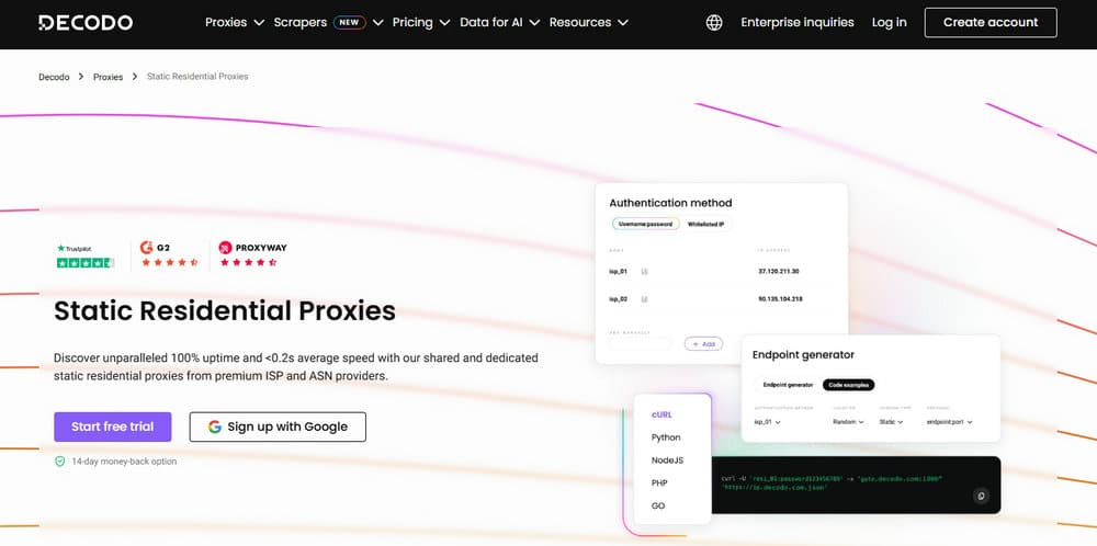 Decodo ISP Proxies