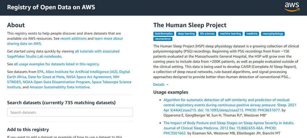 AWS Open Data Registry
