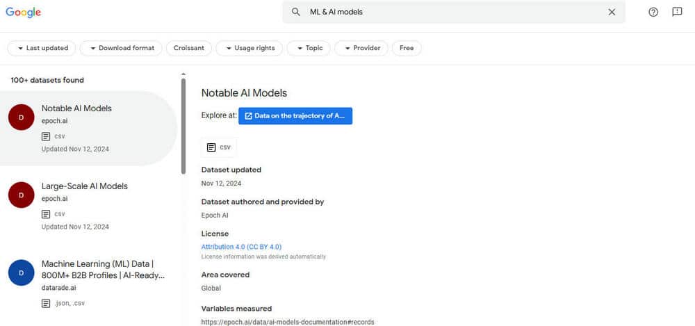Google Dataset Search