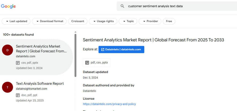 Google Dataset Search
