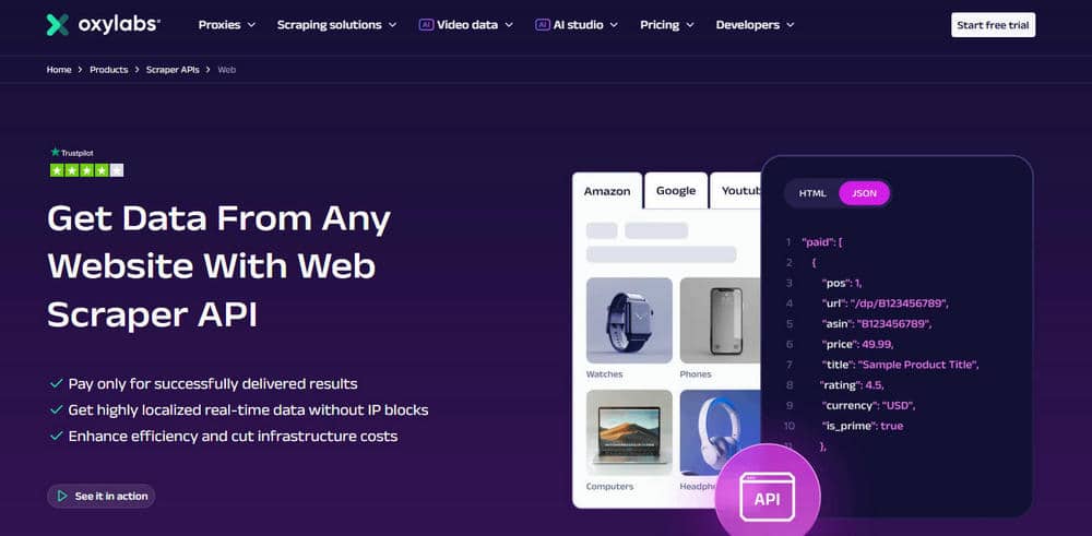 Oxylabs Web Scraper API