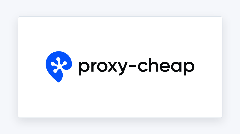 Proxy-Cheap logo shown in a clean merchant brand card